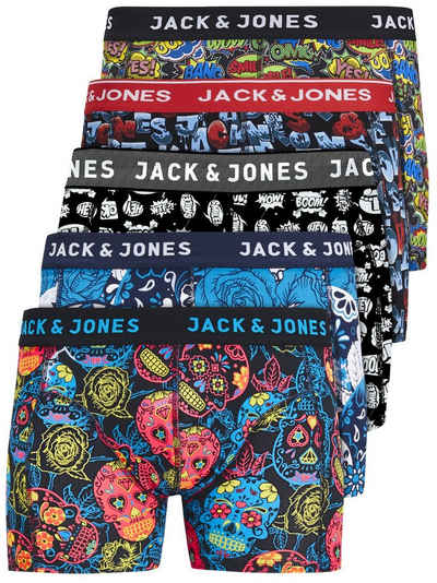 Jack & Jones Боксерские мужские трусы, боксерки Jacvel (5-St., 5er Pack) gute Passform durch elastische Baumwollqualität