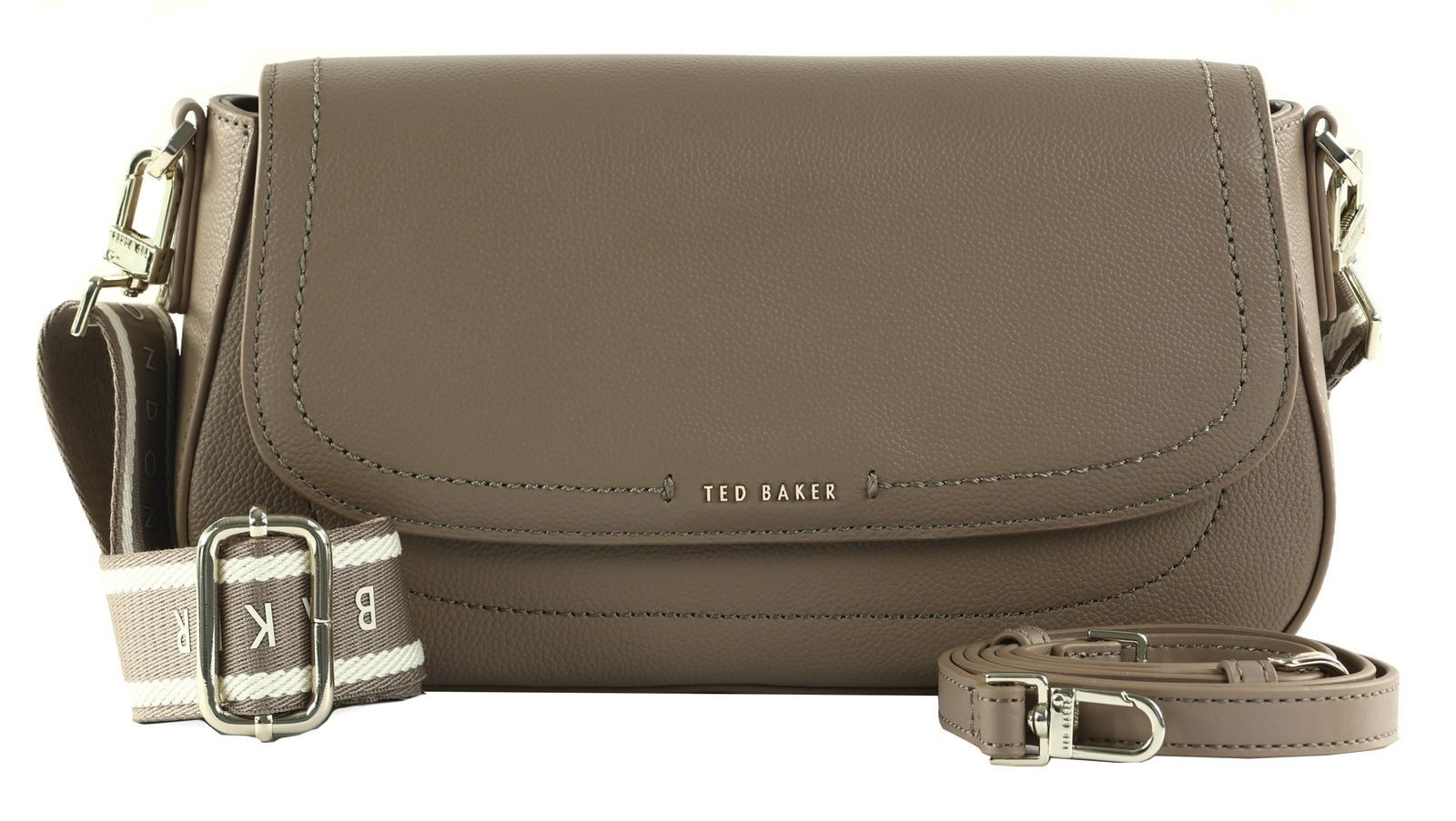Ted Baker Umhängetasche Webbing Leather Flapover Crossbody Bag, aus echtem Rindsleder