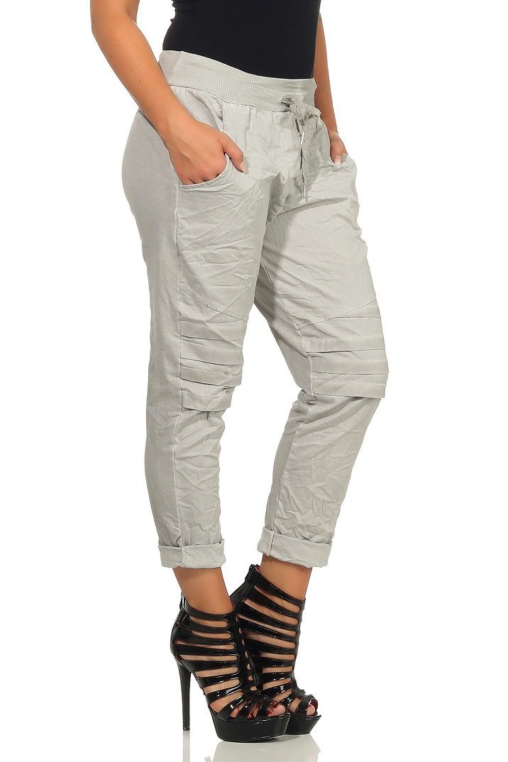 Mississhop Chinohose Birker Look Freizeithose 325 Stoffhose Grau Hose