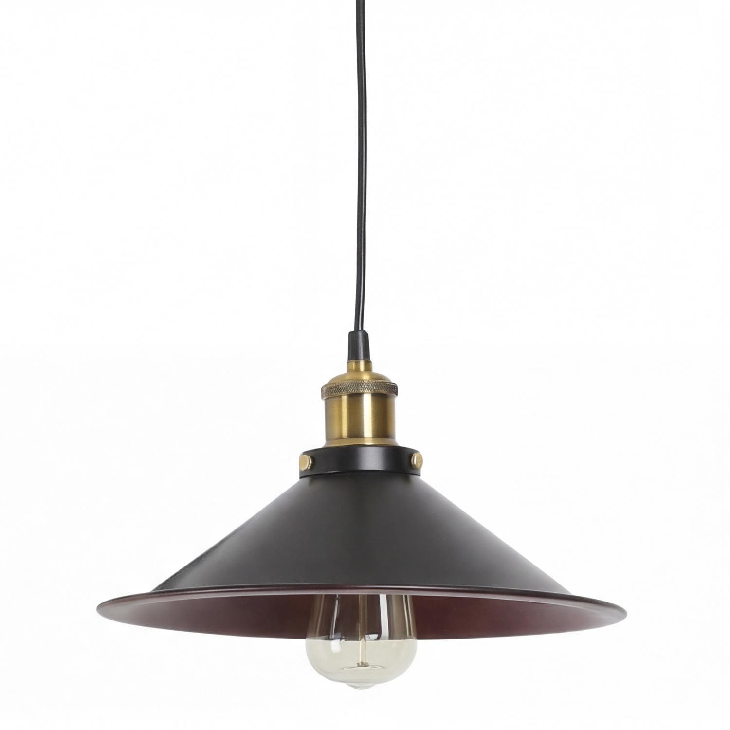 Licht-Erlebnisse Pendelleuchte DOVER, ohne Leuchtmittel, Küchenlampe Industrial Design Schwarz
