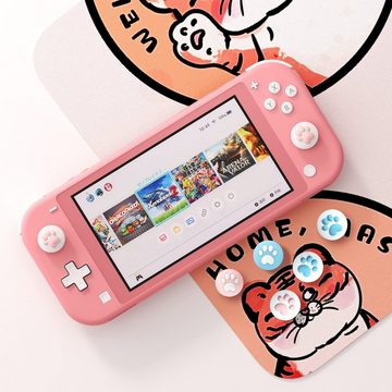 HYTIREBY Nintendo-Schutzhülle Cute Cat Paw Thumb Grip Caps für Nintendo Switch/OLED/Lite