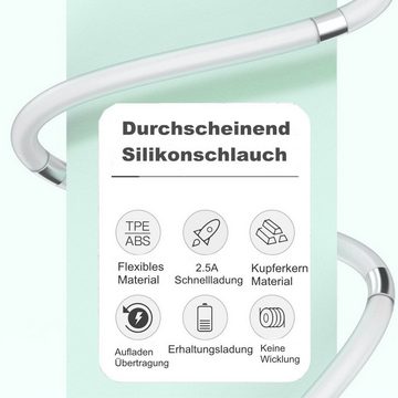 DTC GmbH passt für iPhone 8 11 12 13 14 X XS XR Pro Max Mini Autoladekabel magnetisches Ladekabel, (100 cm), 2.5A Schnelle Aufladung, Magnet, Silikon Tube