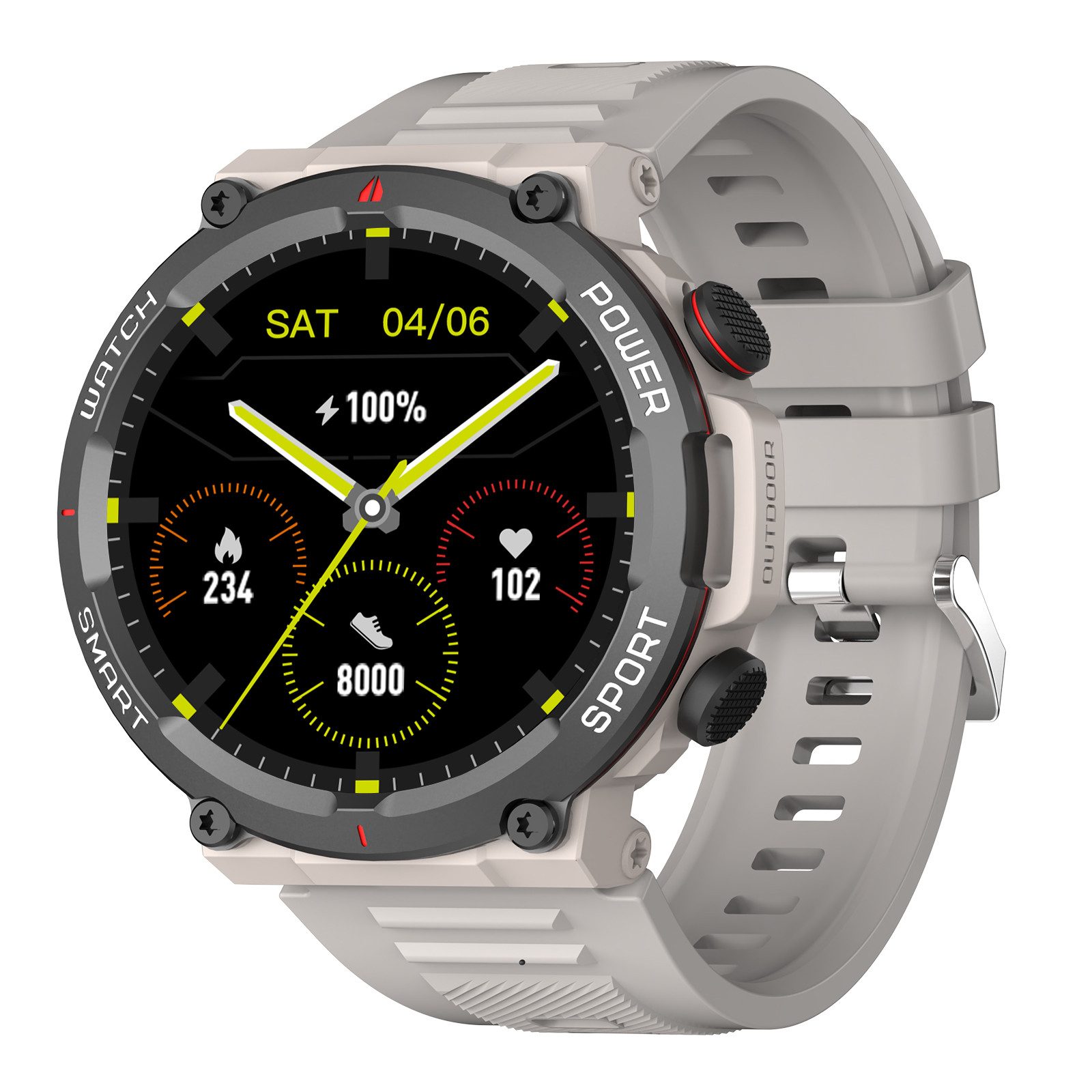 blackview W50 Smartwatch (1.39 Zoll), mehrsprache, Pulsuhr und Fitness Tracker, Wasserdicht, für Android IOS