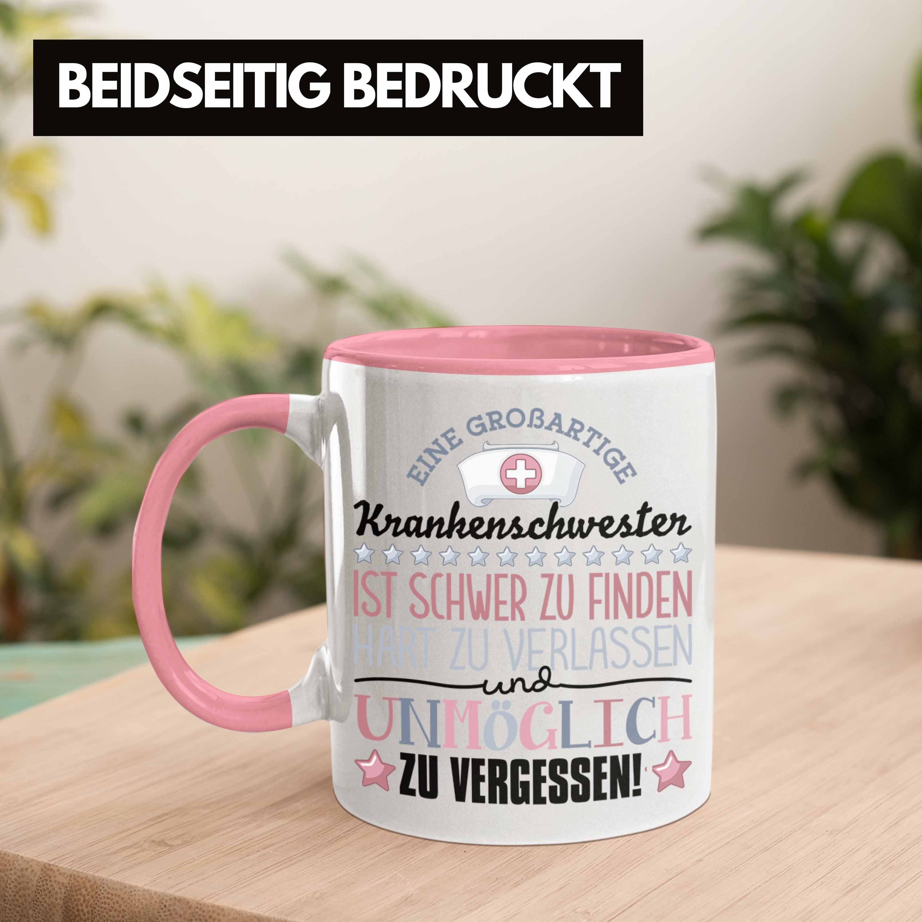 Abschiedsgeschenk Tasse Trendation Spruch Abschied Rosa Krankenschwester Trendation - Tasse