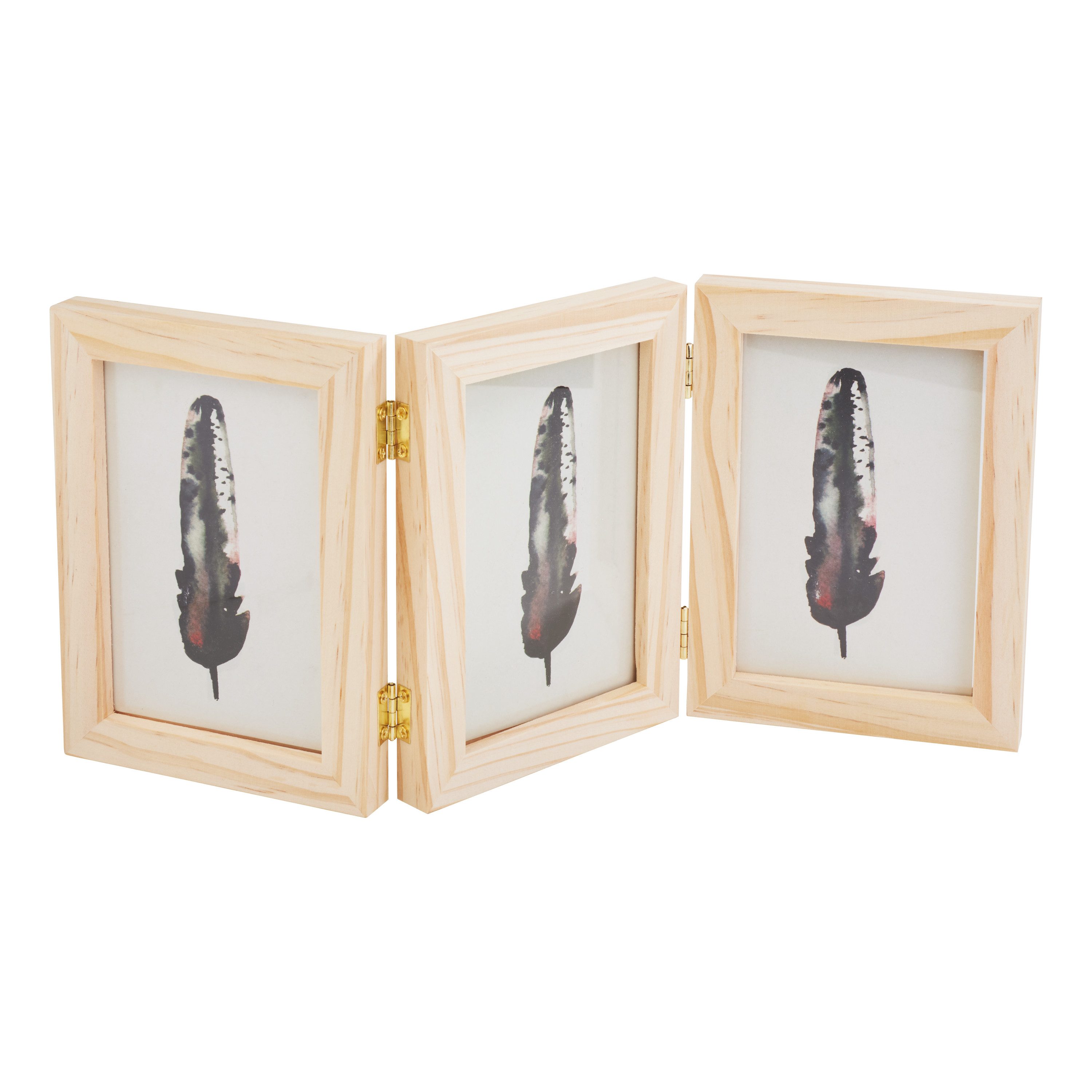 VBS Rahmen Bilderrahmen 3-fach, Kiefernholz, für Fotoformate, 9x13cm günstig online kaufen