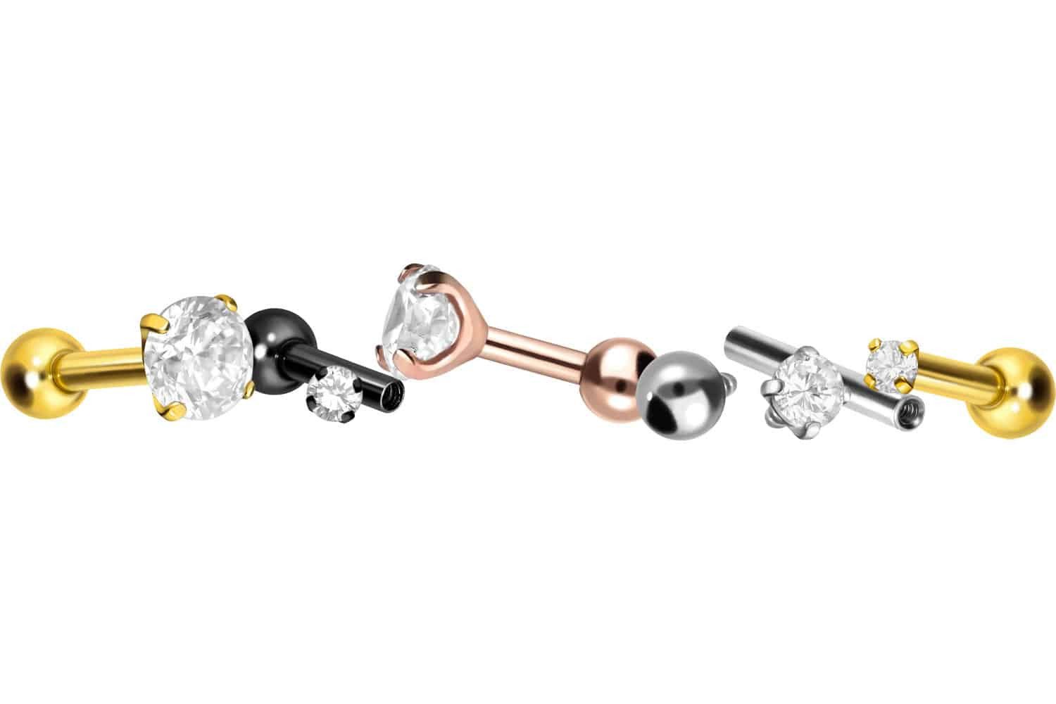 PIERCINGLINE Single-Ohrstecker Titan Ohrpiercing mit Innengewinde günstig online kaufen