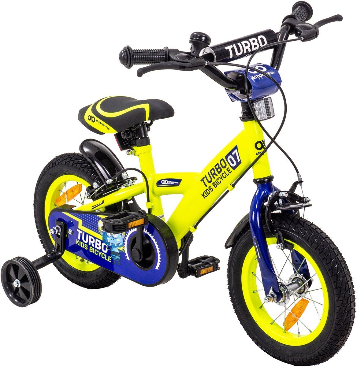 Kinderfahrrad Fahrrad für Kinder ab Jahr 3 Mit Rückbremse Blau 14 Zoll 
