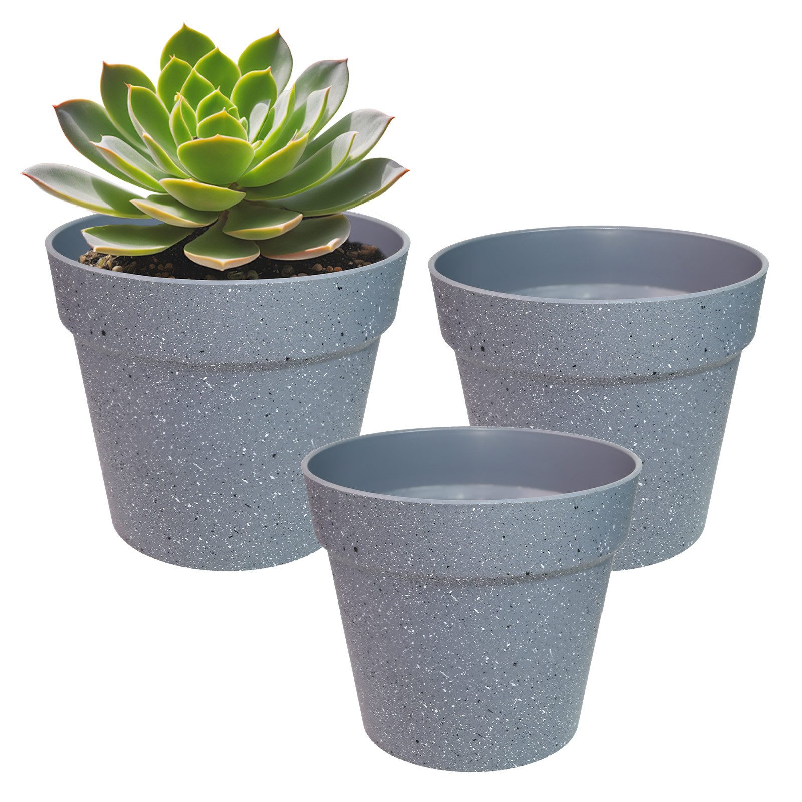 M&W DAS DESIGN Pflanzkübel Blumentopf Übertopf Pflanzentopf Für Zimmerpflanzen Innen 17.5Øx15H