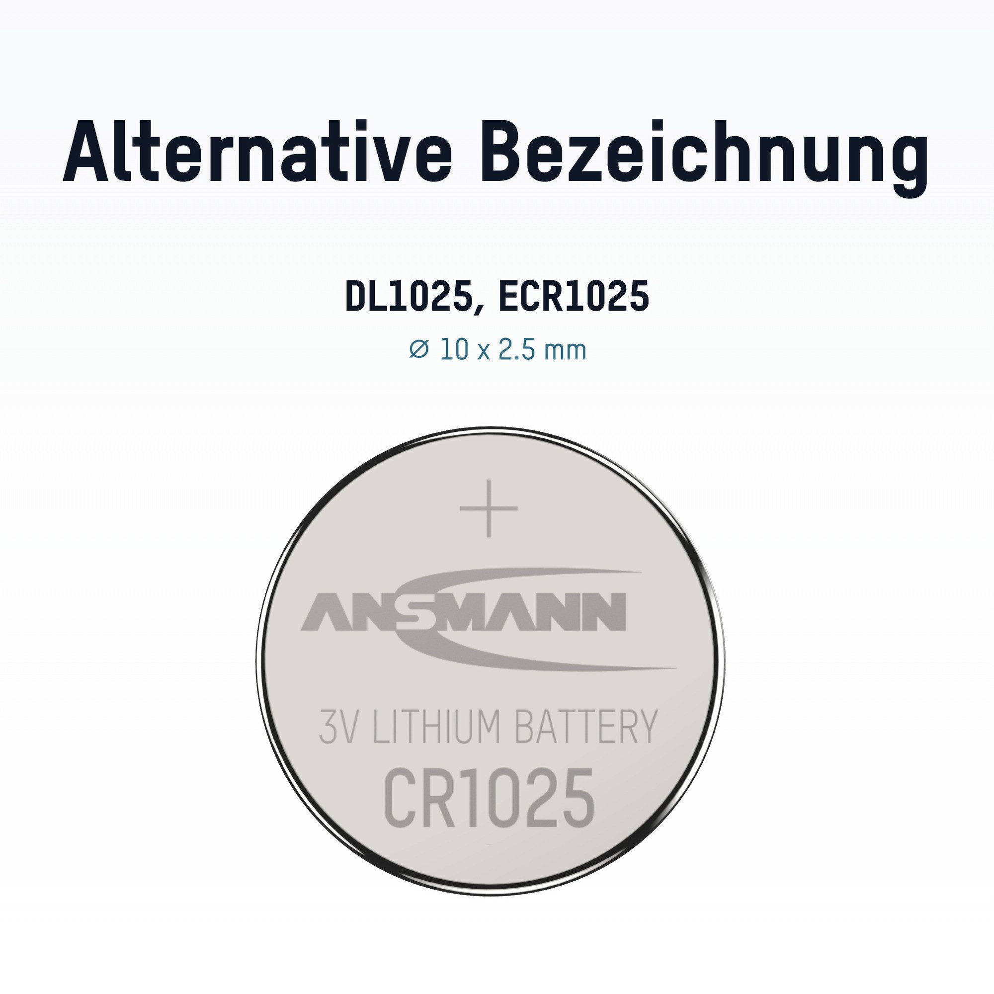 ANSMANN AG ANSMANN Lithium Knopfzelle CR1025 Knopfzelle