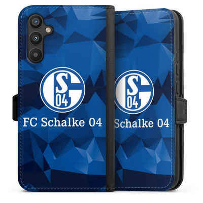 DeinDesign Handyhülle Muster Schalke 04 Camo, Samsung Galaxy A34 5G Hülle Handy Flip Case Wallet Cover