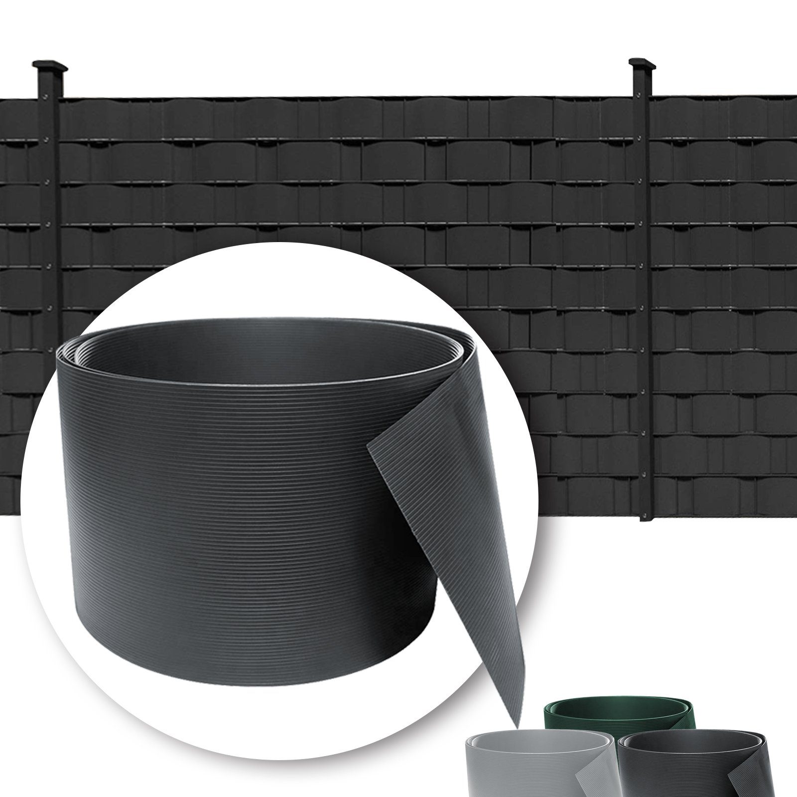 Clanmacy Sichtschutzstreifen 20x Sichtschutzstreifen Hart PVC für