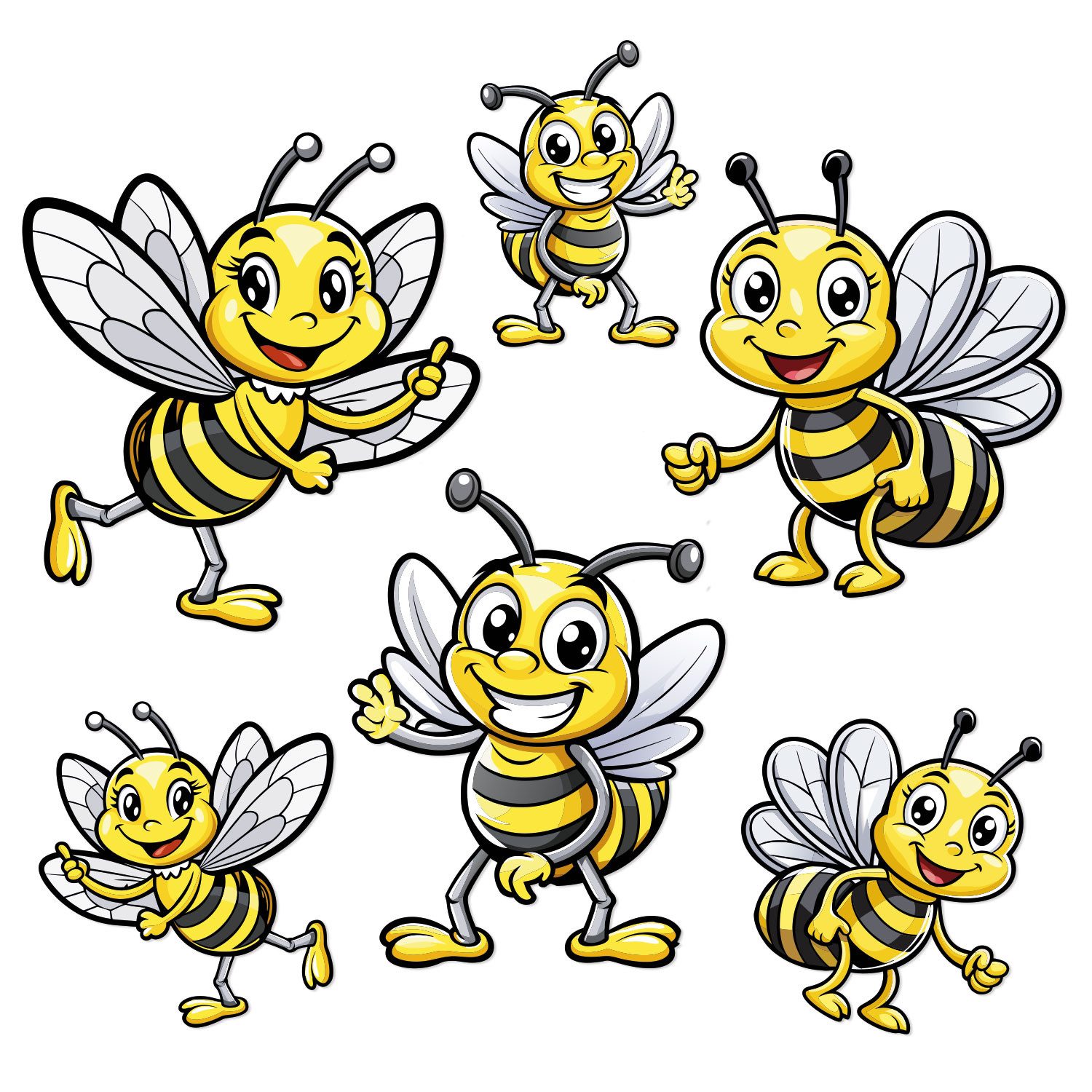 iSecur Aufkleber Auto-Aufkleber Set Bienen I 10 cm I wetterfest I kfz802