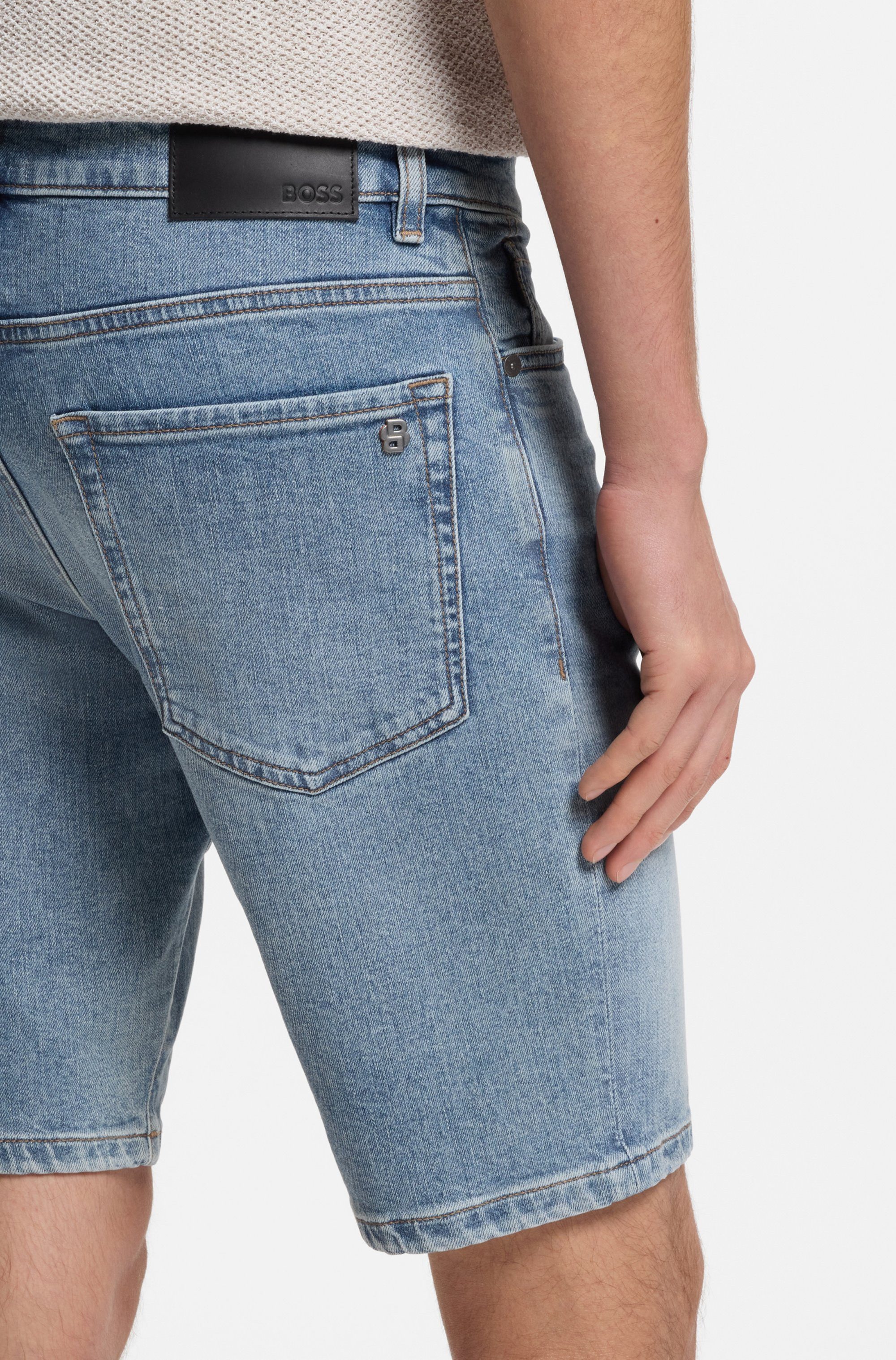 BOSS ORANGE Jeansshorts Maine Regular Fit, Stretch-Denim, used washed
