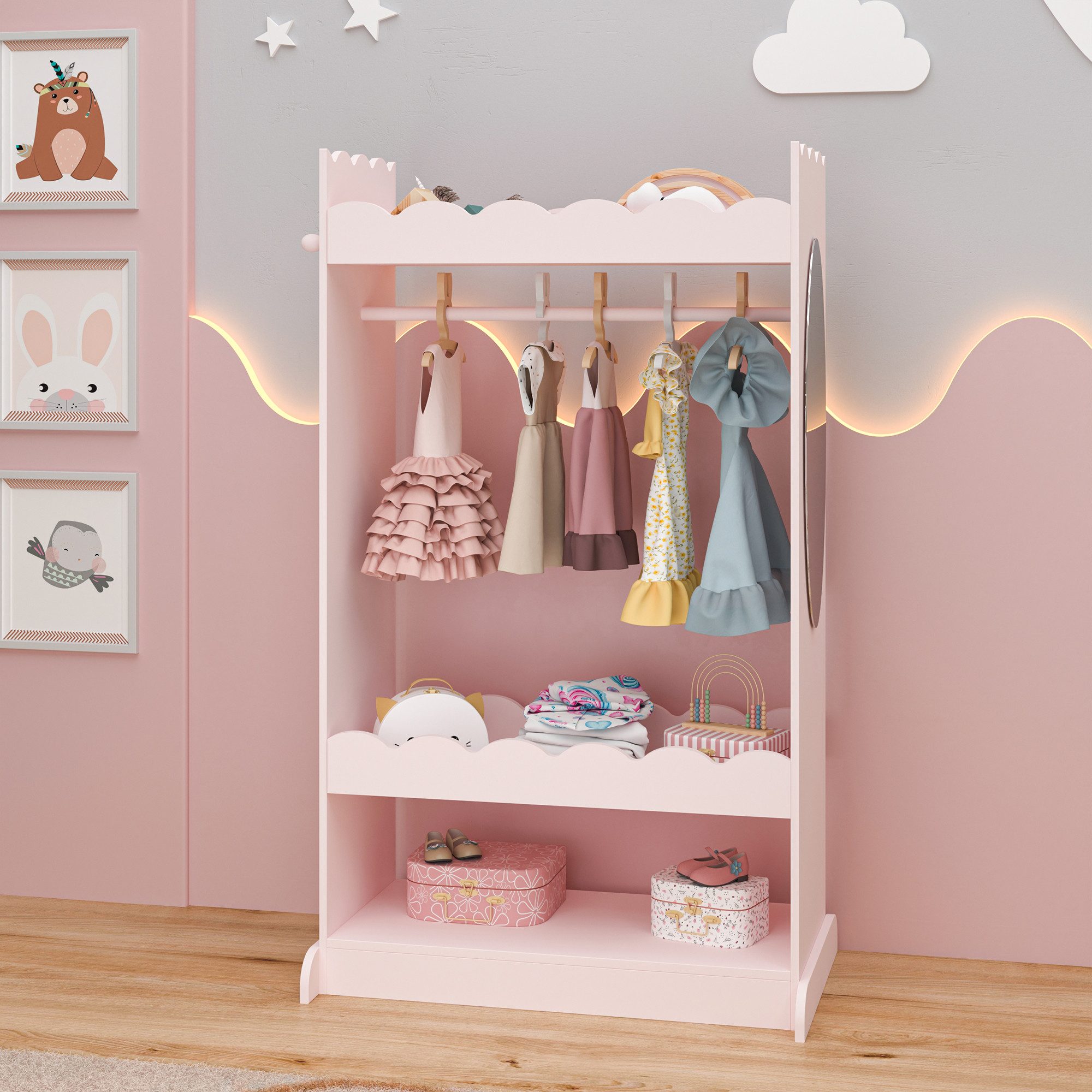 en.casa Garderobenständer, für Kinder »Vestnes« mit günstig online kaufen