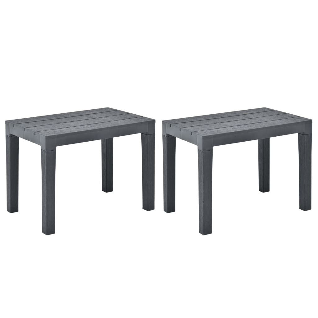 vidaXL Gartenbank Gartenbänke 2 Stk. Anthrazit günstig online kaufen