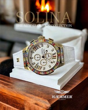 HAEMMER GERMANY Chronograph SOLINA, GR-013, Armbanduhr, Quarzuhr, Damenuhr