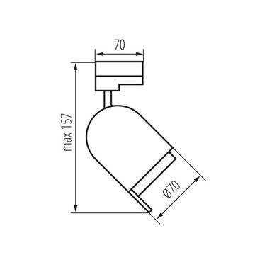 Kanlux GmbH Schienensystem-Leuchten Strahler für 3 Phasen Stromschiene ACORD ATL3 GU10