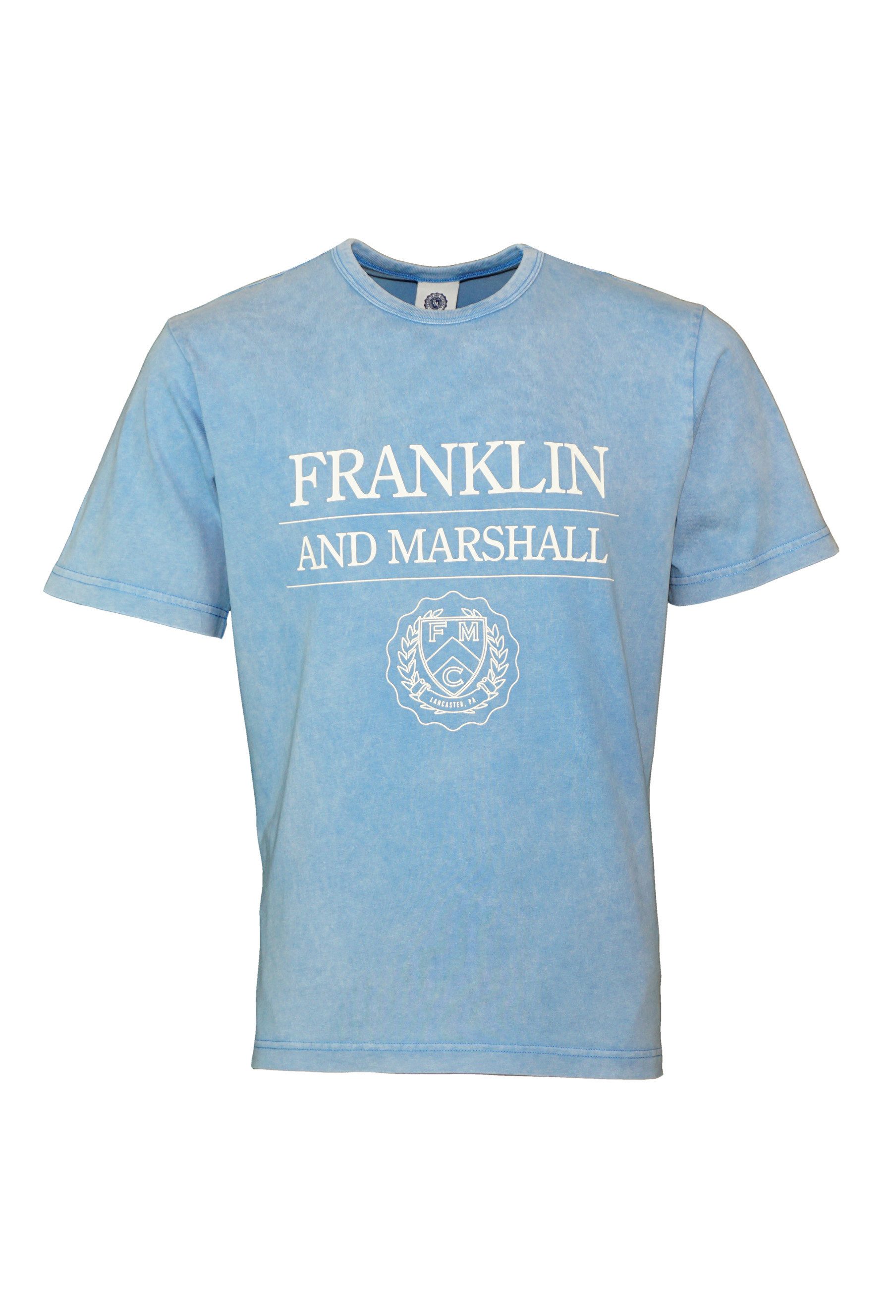 Franklin & Marshall T-Shirt Shirt Unifarbenes T-Shirt mit Rundhals