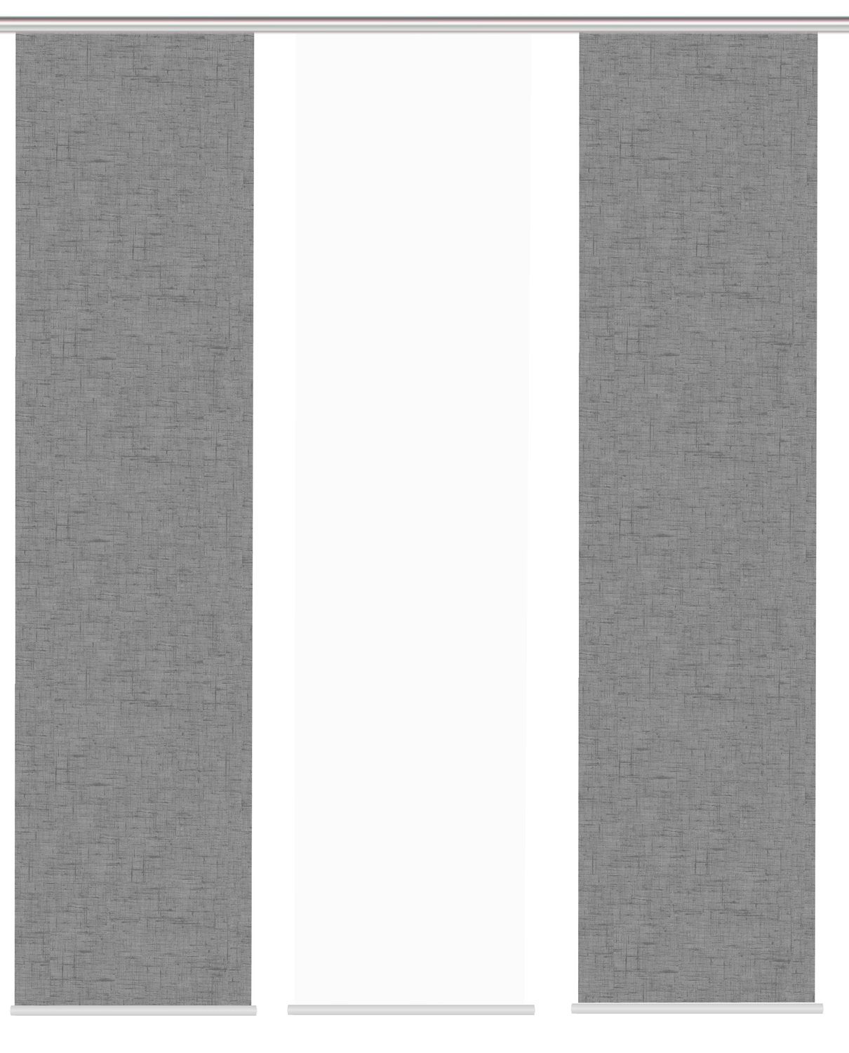 HOME WOHNIDEEN Schiebegardine Schiebegardine PIVE, Digitaldurck, Dekostoff, Seidenoptik 245x60 cm (3 St), Paneelwagen, blickdicht, 100% Polyester