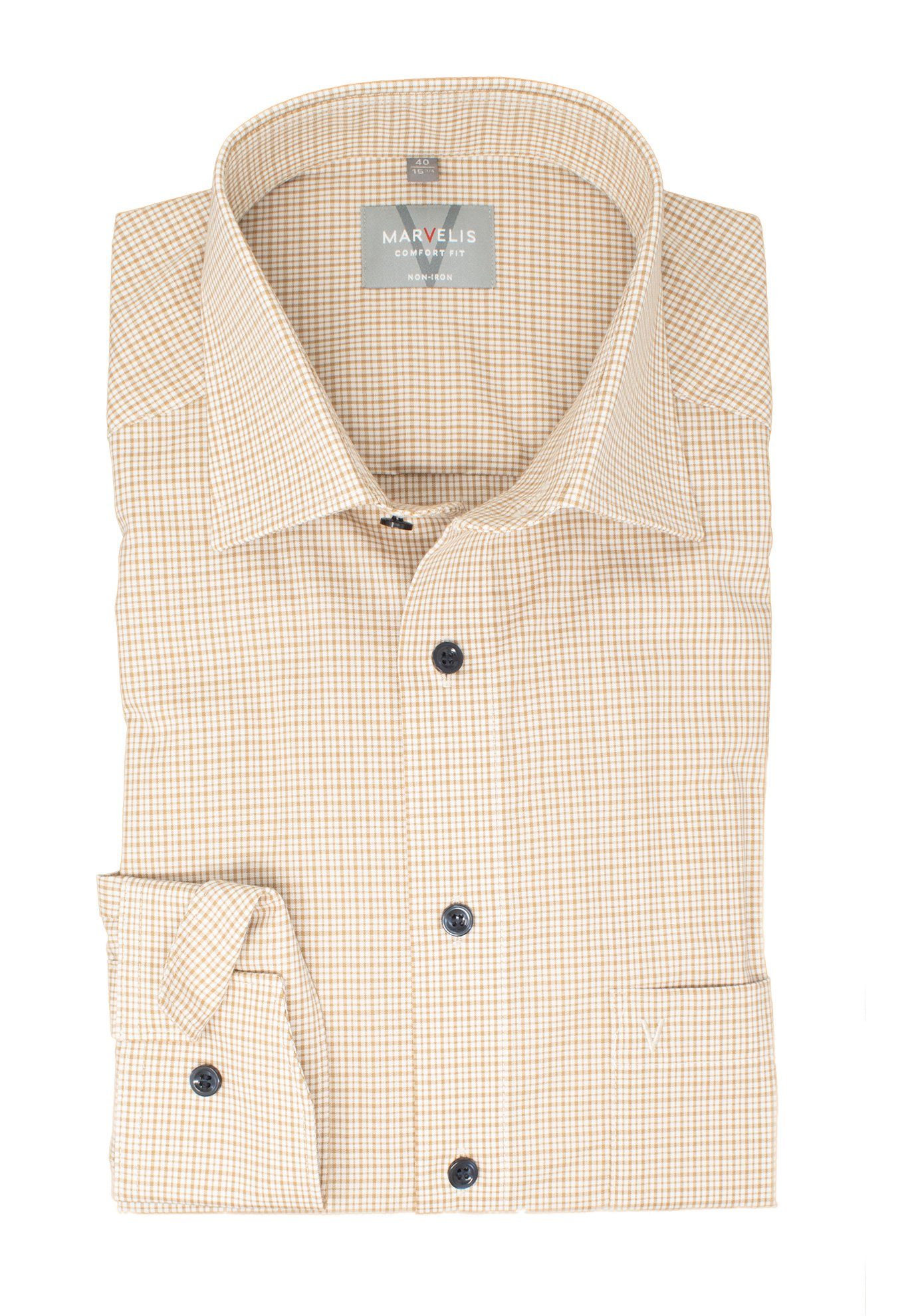 MARVELIS Businesshemd COMFORT FIT - Businesshemd bequeme Schnittführung