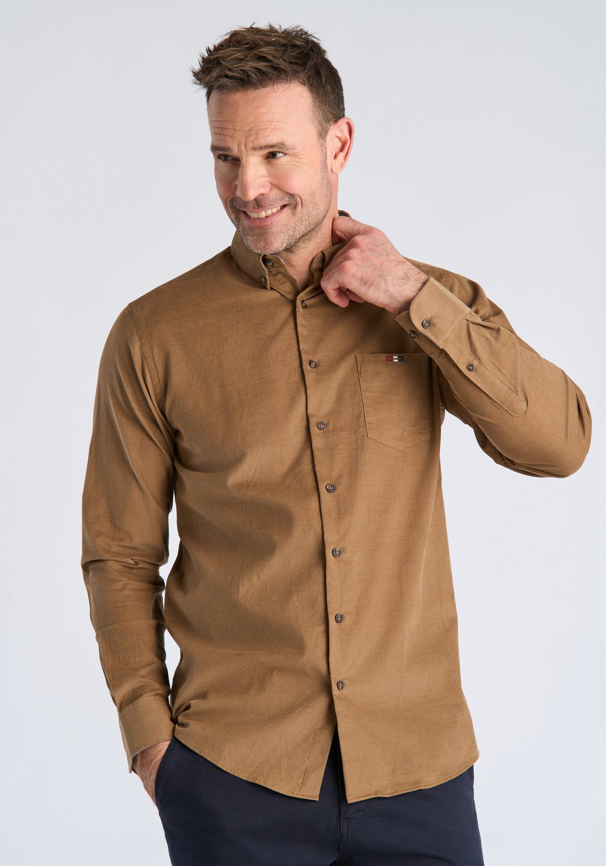 Businesshemd Business-Casual-Hemd (Langarm) Regular Fit