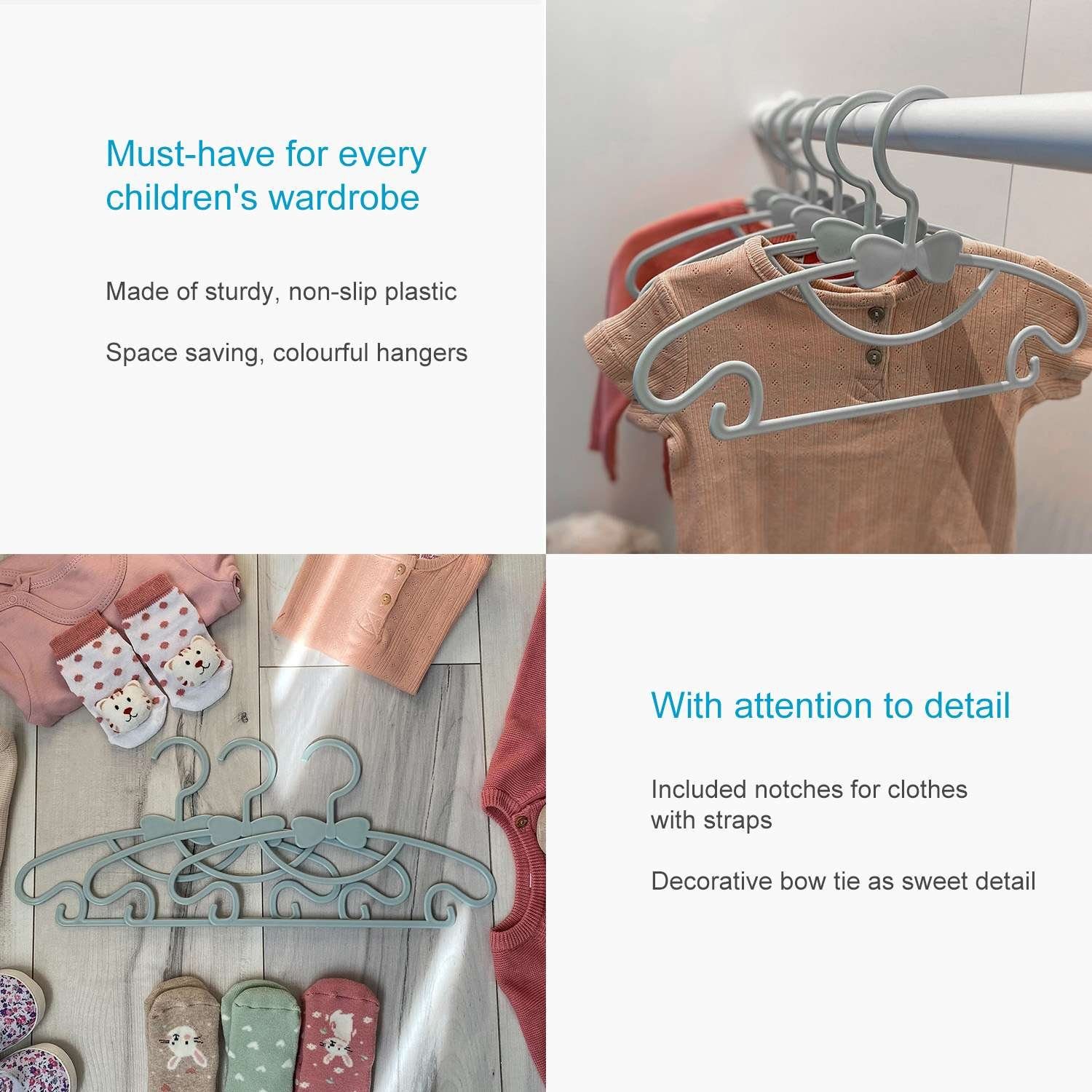 Intirilife Kleiderbügel, (Set, 5-tlg), 5x Kinderkleiderbügel für Kleidung von Babys Kleinkinder