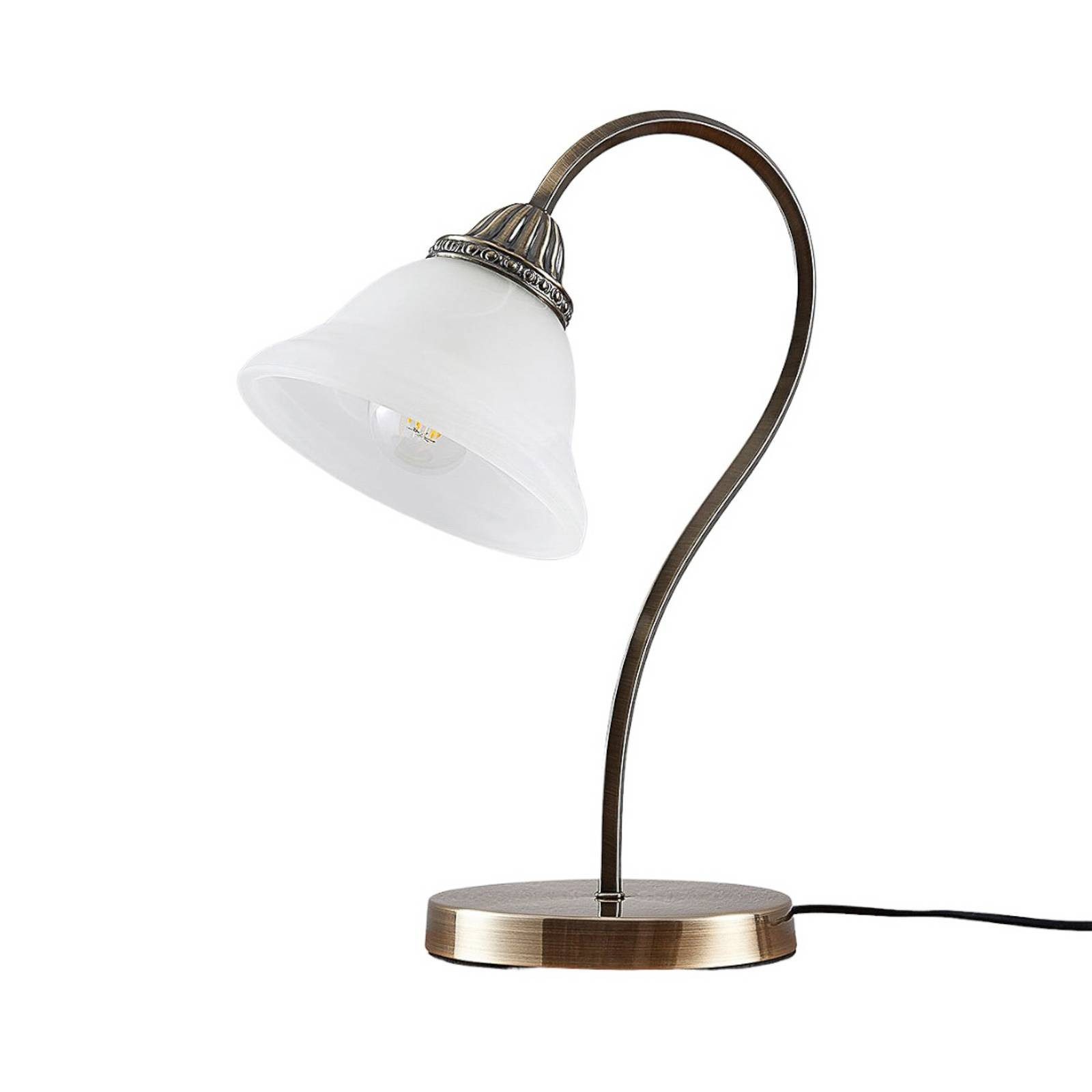 Lindby Tischleuchte Mialina, Glas Bronze IP20, 1 x 60 W