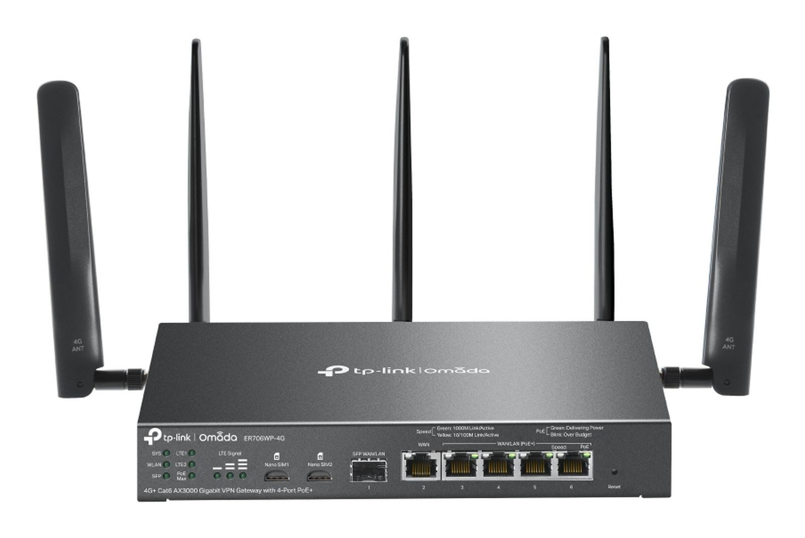 tp-link Omada ER706WP-4G V1 - Wireless Router - WWAN 4-Port-Switch - 1GbE -... WLAN-Router