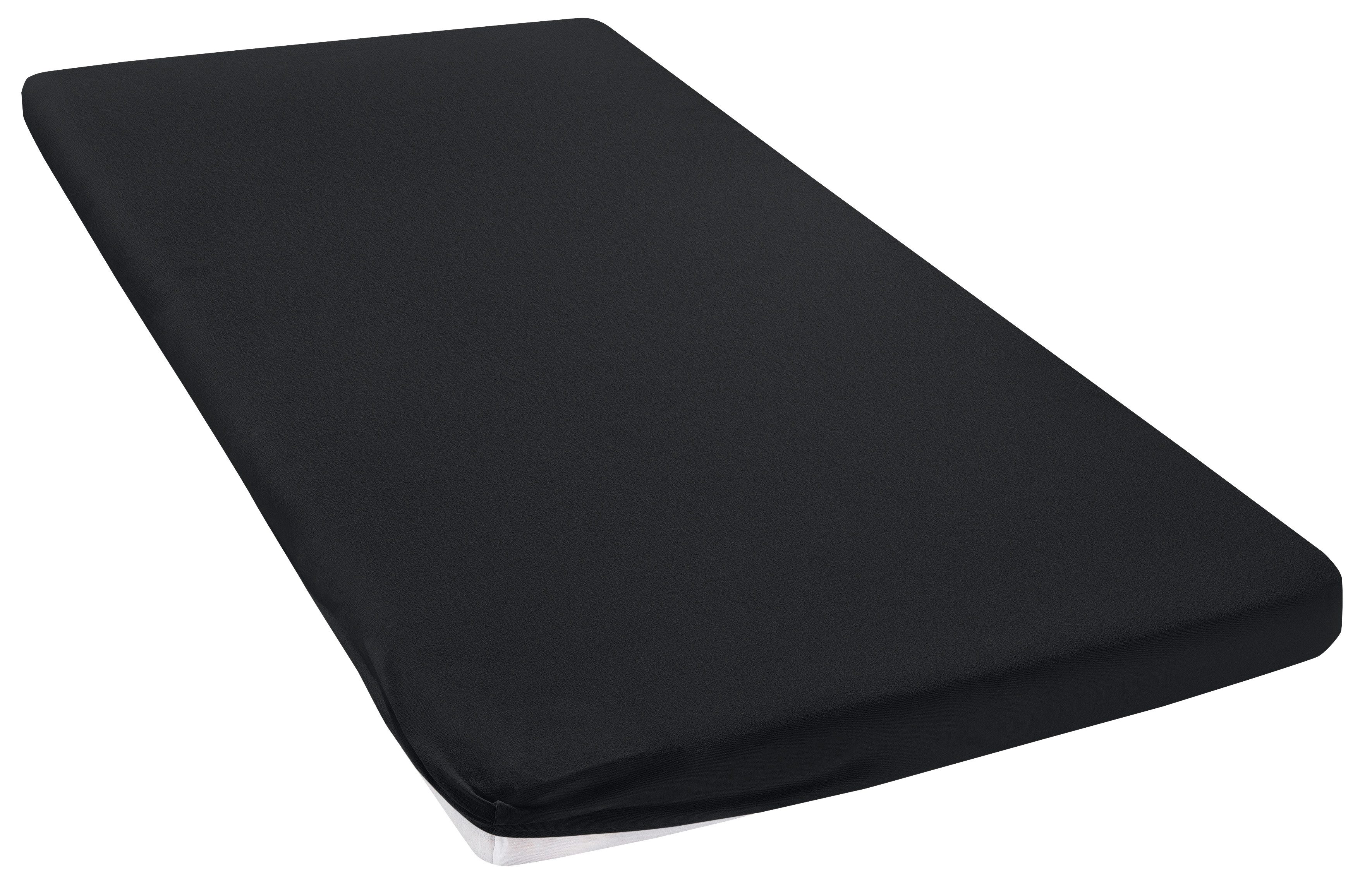 OTTO home Spannbettlaken Topper Basic, in Gr. 90x200, 140x200 oder 180x200 cm, Microfaser-Jersey, Gummizug: rundum, (1 Stück), Baumwolle, Matratzen bis 8 cm Höhe, Bettlaken, Spannbetttuch, Laken