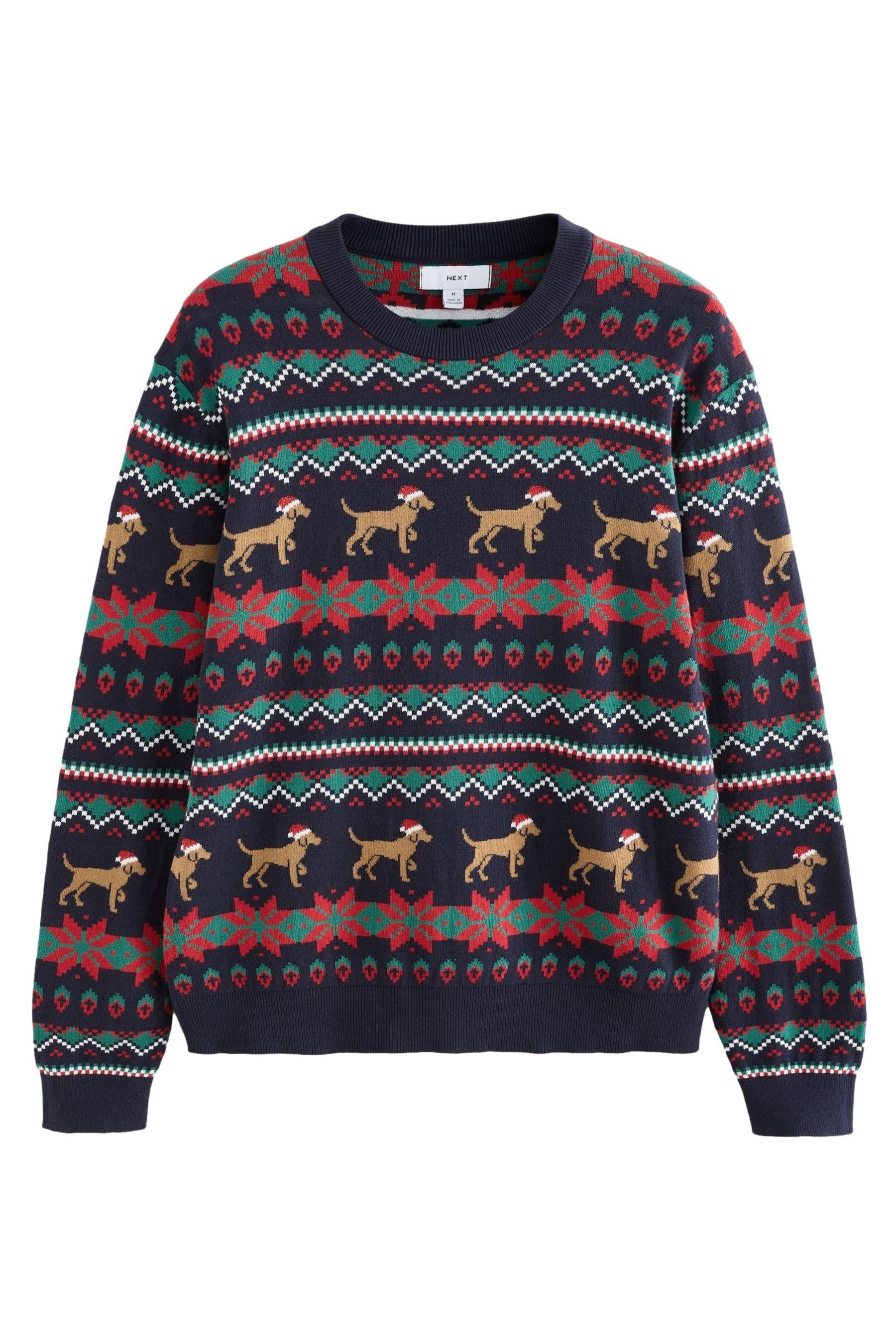Next Norwegerpullover Regular Fit Pullover mit Fairisle-Hunde-Muster (1-tlg)
