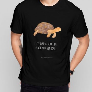 Mr. & Mrs. Panda T-Shirt Schildkröte marschiert - Schwarz - Geschenk, Urlaub, Party, Meerestie (1-tlg)