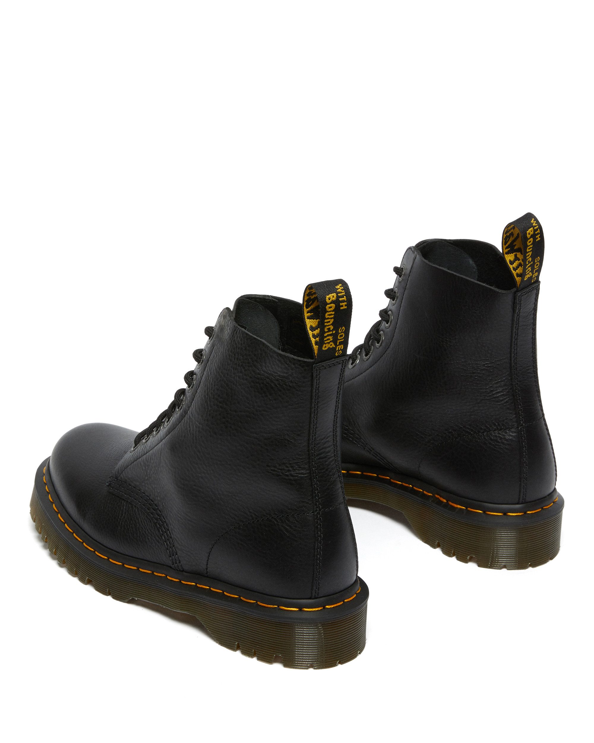 DR. MARTENS 1460 Schnürboots Blockabsatz, Stiefelette mit typisch, gelber Rahmennaht