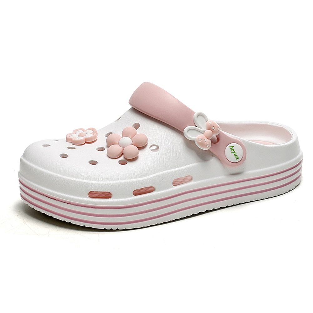 HUSK'SWARE Clog (Damen Blumen Clogs Sommer Freizeit) Leichte, atmungsaktive Clogs Rutschfeste Сандалии aus EVA-Material