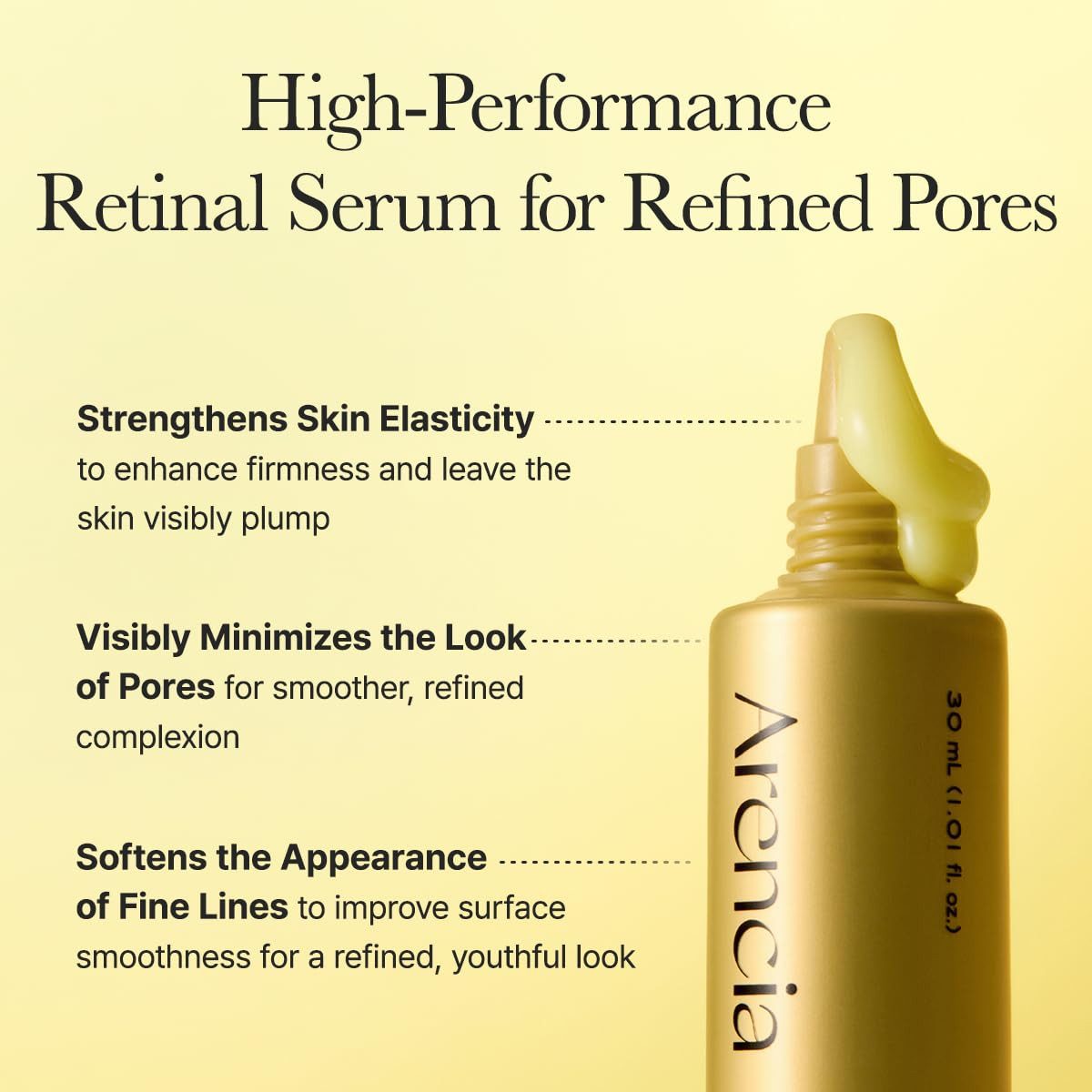 Arencia Anti-Aging-Augencreme Retinal Booster Shot 30ml – Hochkonzentrierter Retinal Booster für die, Abendpflege, unterstützt Hautstruktur, Spannkraft, und ein ebenmäßiges Hautbild