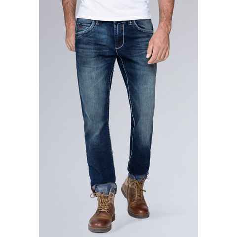 CAMP DAVID Regular-fit-Jeans mit Kontrast-Riegel