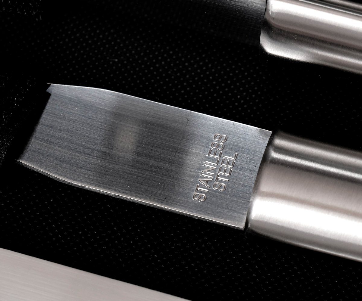 Grill Koffer Grillbesteck-Set Edelstahl Küchenhelfer 18-teilig mit Brillibrum Grillkoffer BBQ Set Silber Koffer