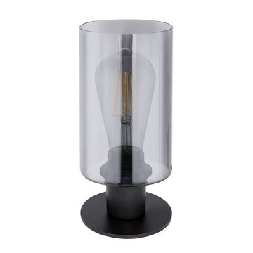 etc-shop LED Tischleuchte, Leuchtmittel nicht inklusive, Tischlampe Retro Nachttischleuchte Beistellleuchte Leselampe Glas