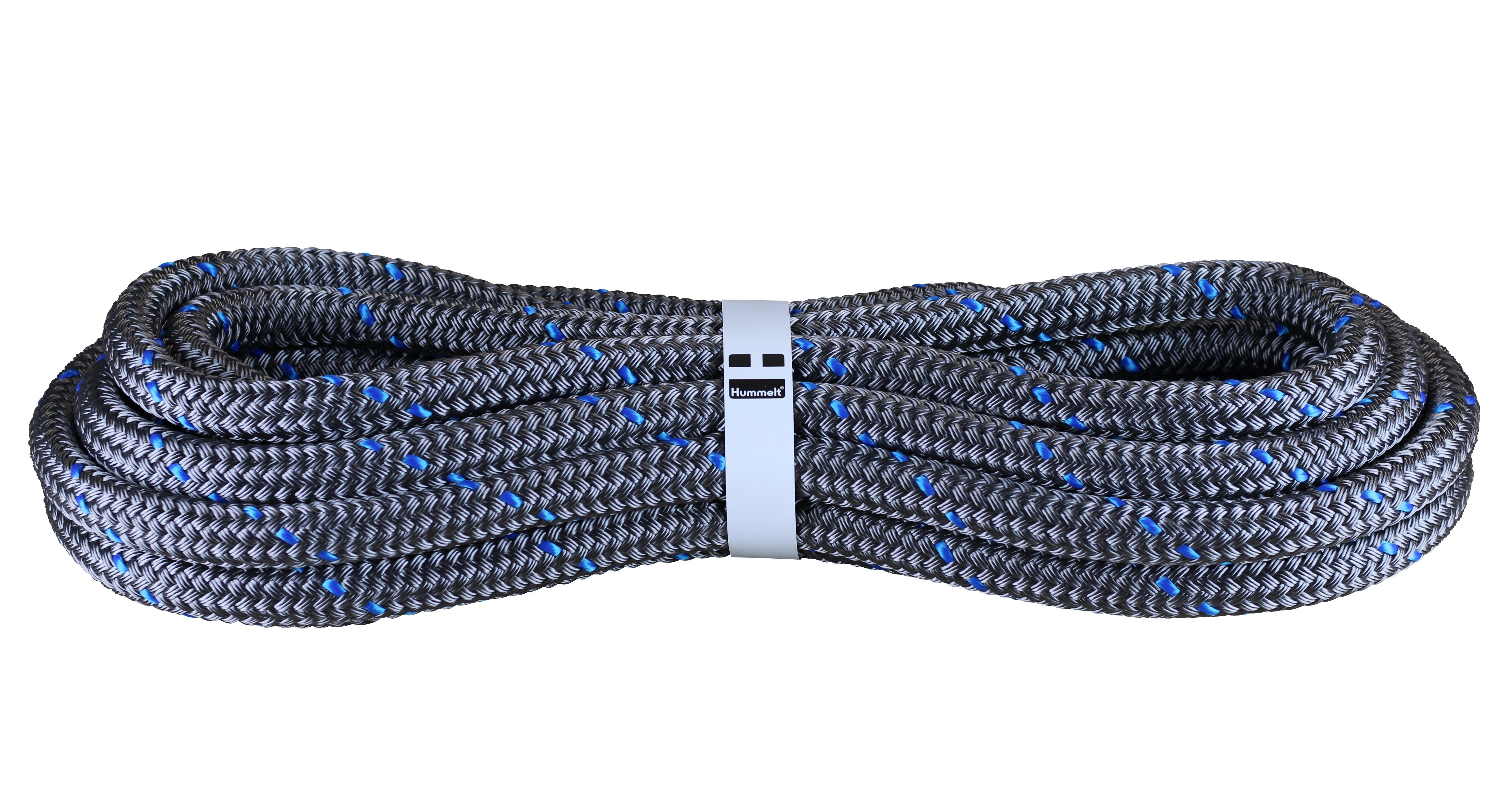 Hummelt® Hochleistungs- Festmacher Seil (Polyesterseil 14mm, 16mm, 18mm silbergrau mit Kennung), versch. Längen (bis 40m) und versch. Farben rot, blau