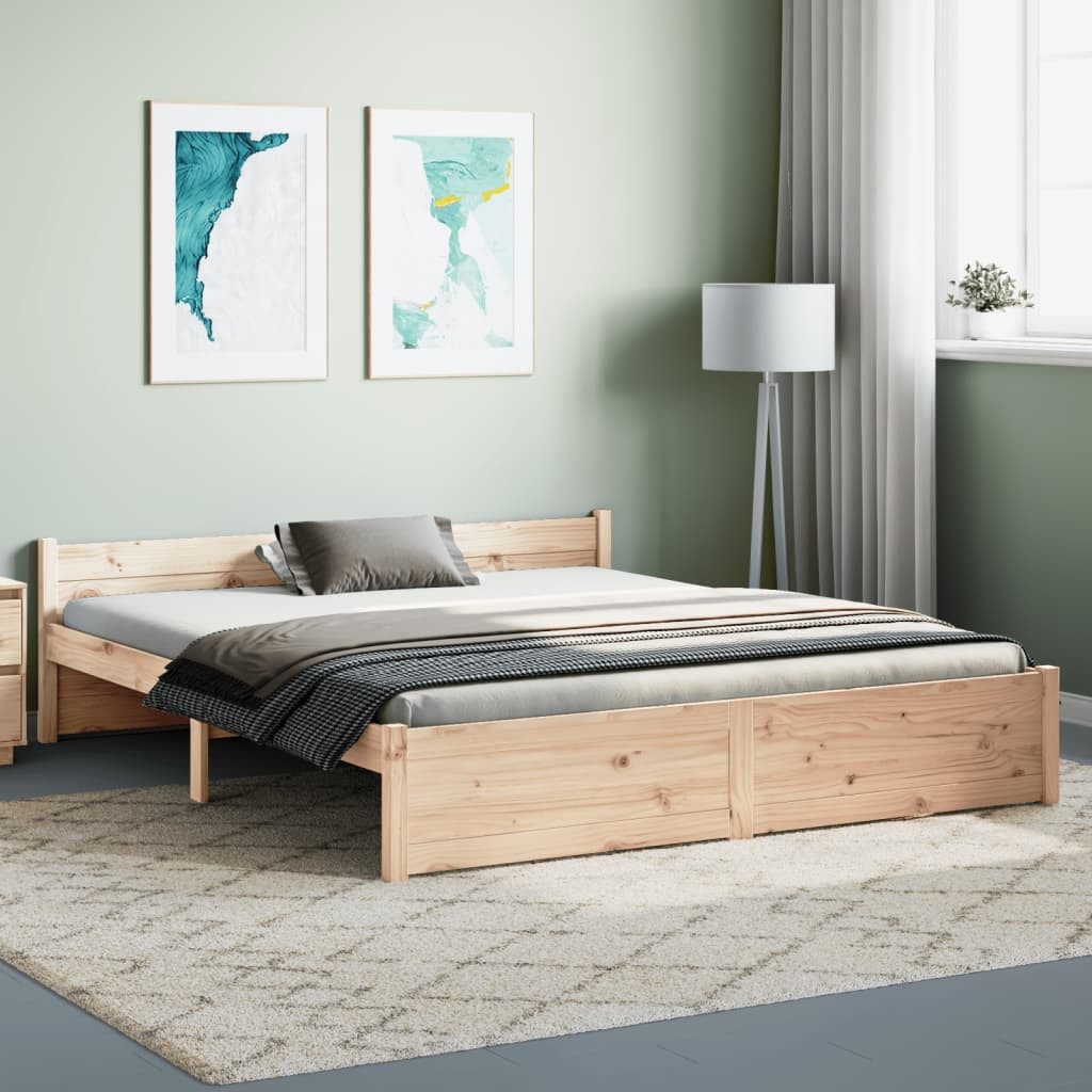 vidaXL Bett, Massivholzbett 150x200 cm günstig online kaufen