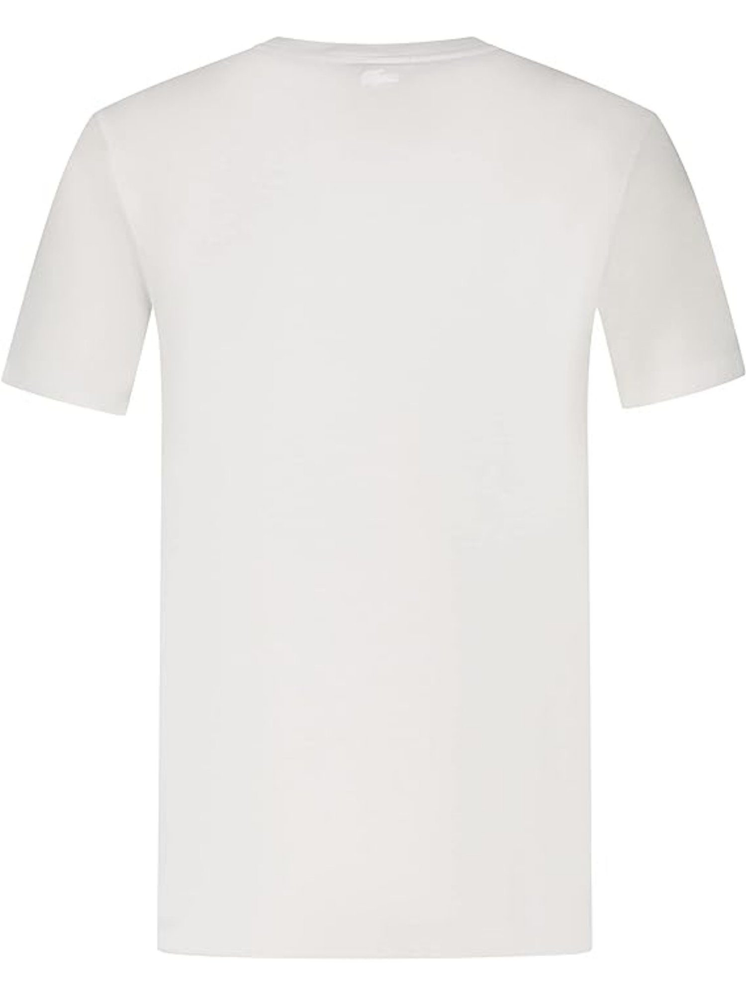 Lacoste T-Shirt T-Shirt weiß (1-tlg) und Kurzarmshirt Rundhalsausschnitt mit