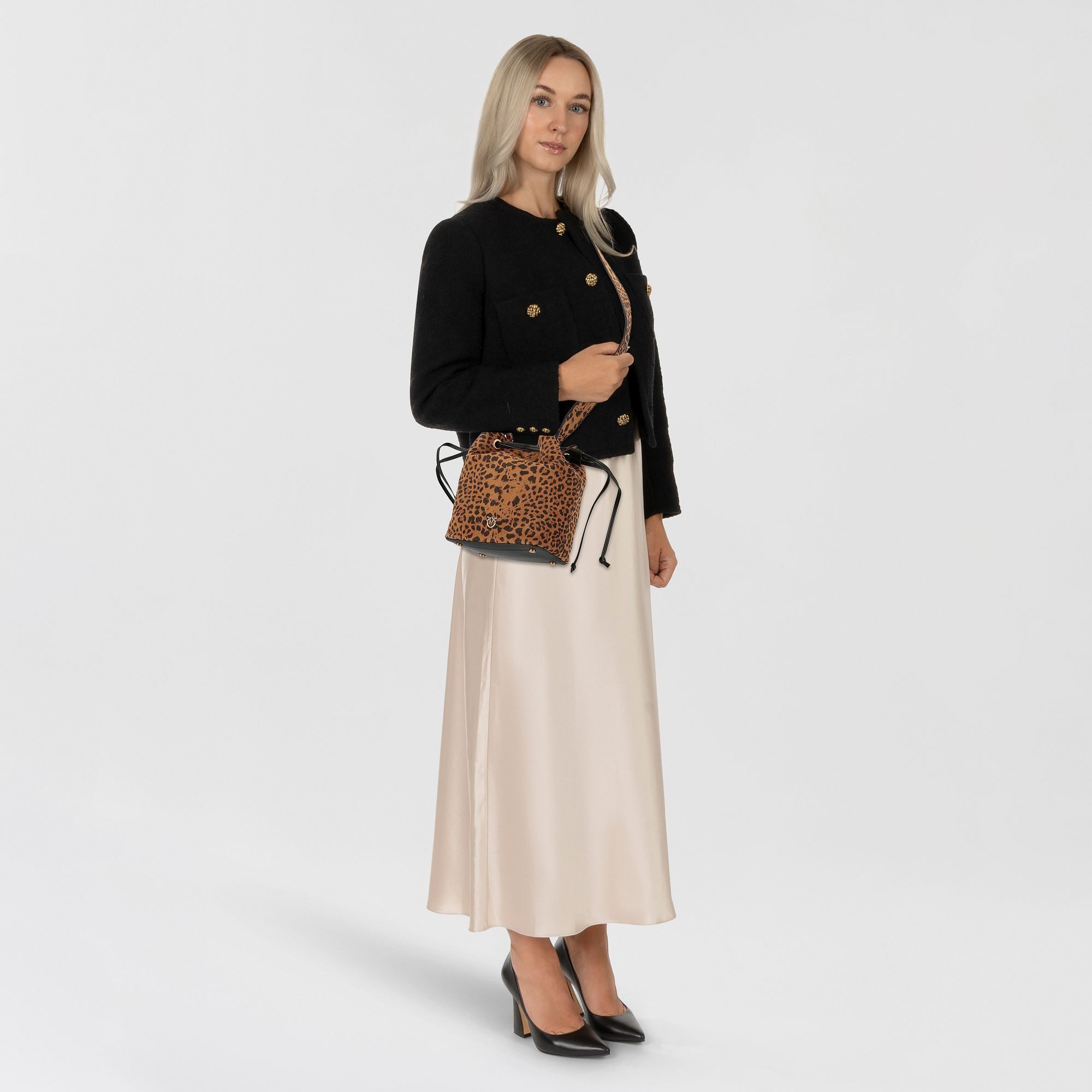 PINKO Beuteltasche Secchiello, Leder