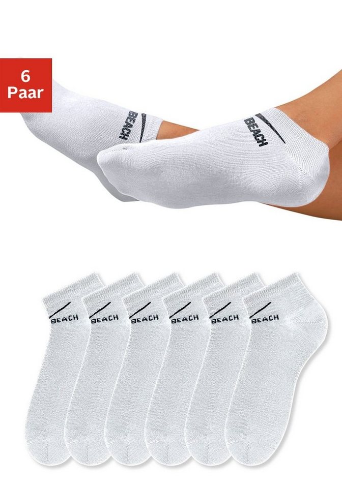 Venice Beach Sneakersocken Damen Kinder Sportsocken, Laufsocken, Kurzsocken (Packung, 6-Paar, Gr. 31-34 bis 39-42) perfekte Passform durch LYCRA-Anteil