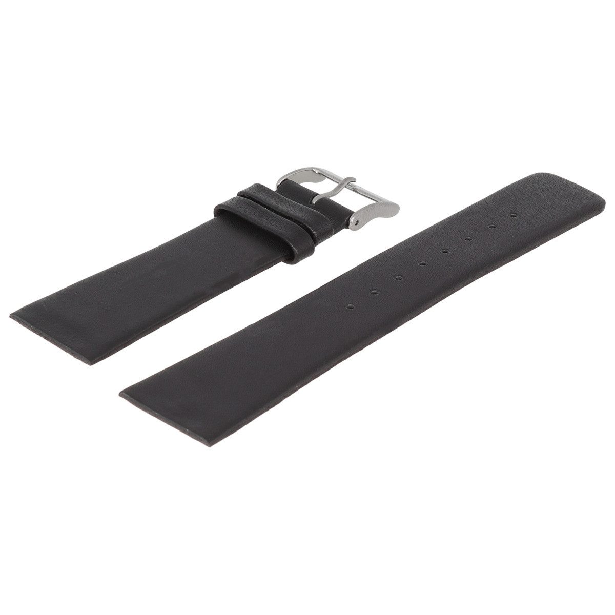 SKAGEN Uhrenarmband 24mm Leder Schwarz 697XLMLMB