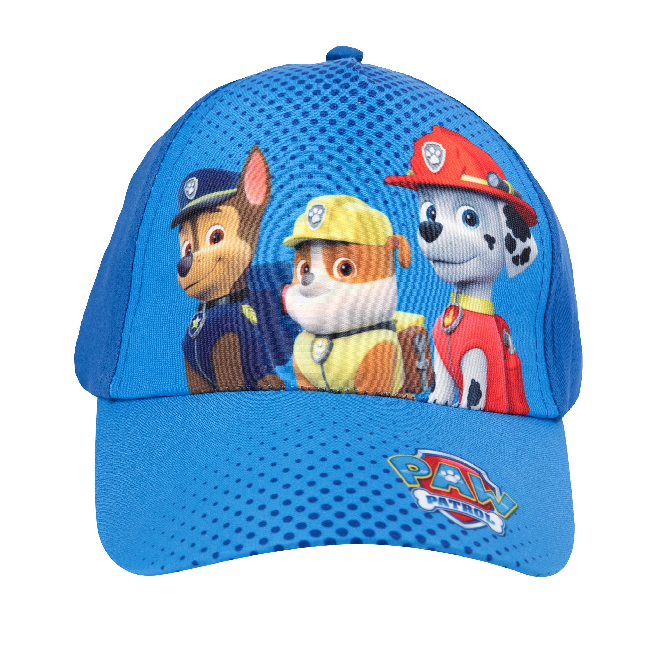 United Labels® Baseball Cap Paw Patrol Baseballkappe für Kinder - Chase, Rubble & Marshall Blau