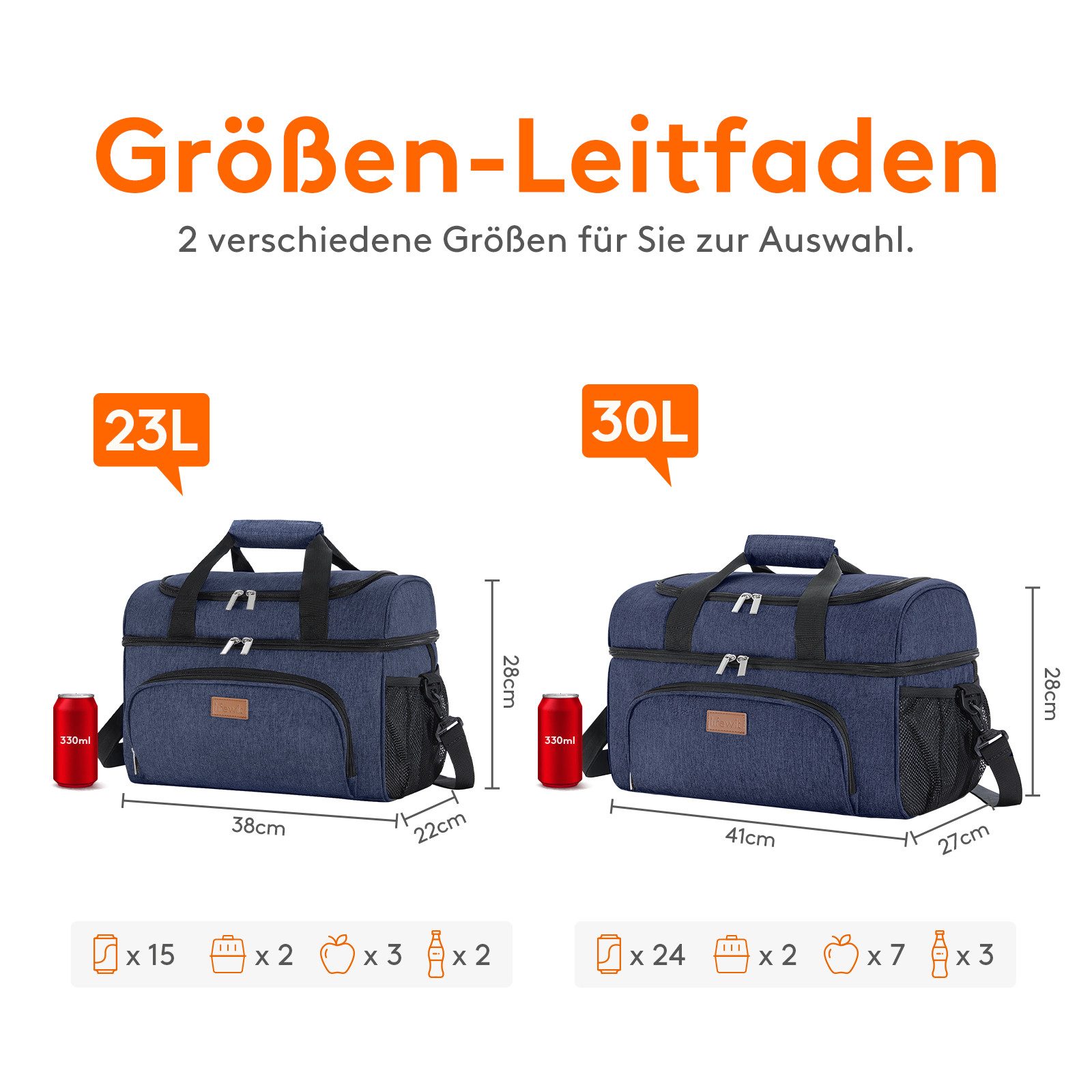 Lifewit Picknicktasche Kühltasche für, isolierte Lunch-Tasche, günstig online kaufen