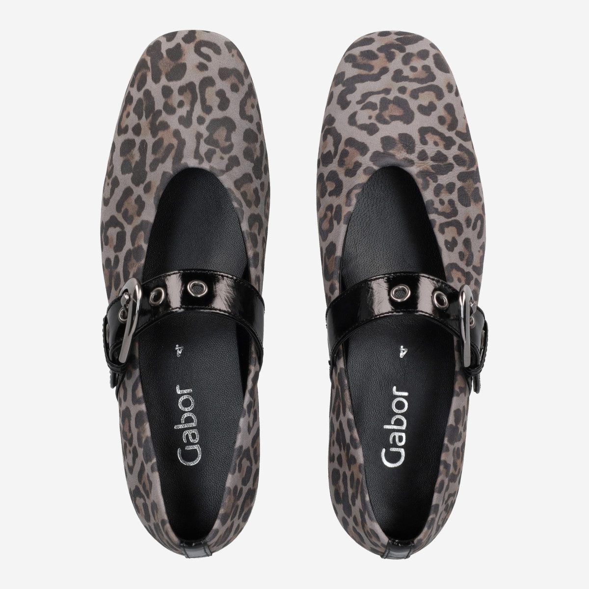 Gabor Gabor 4.144.39_7, Ballerina, Braun / Leo-Look, Damen Ballerina