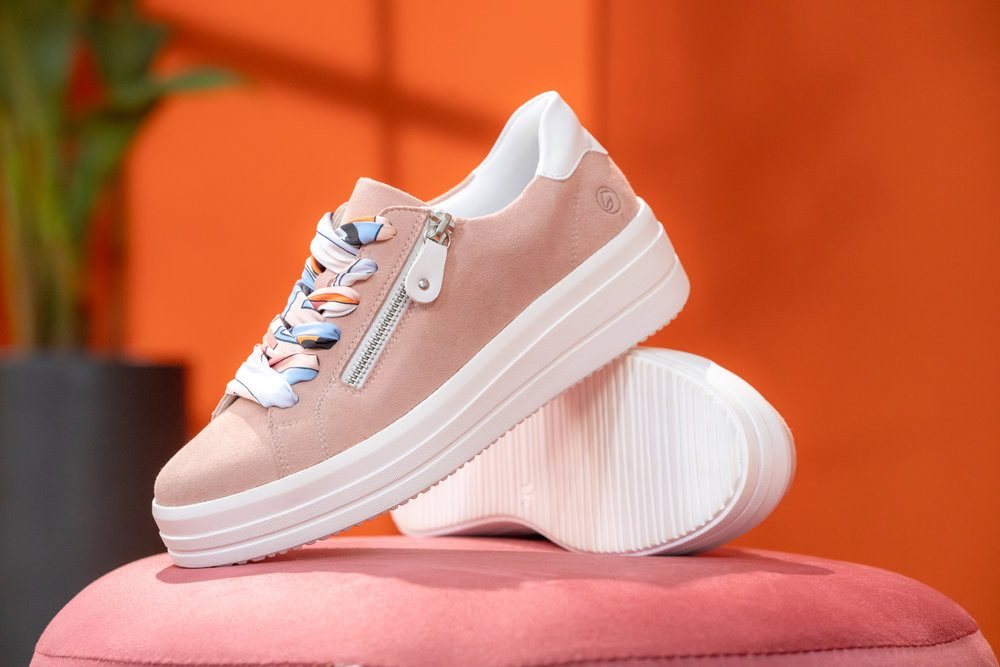 Remonte Plateausneaker Freizeitschuh, Halbschuh, Schnürer mit Wechselfußbett