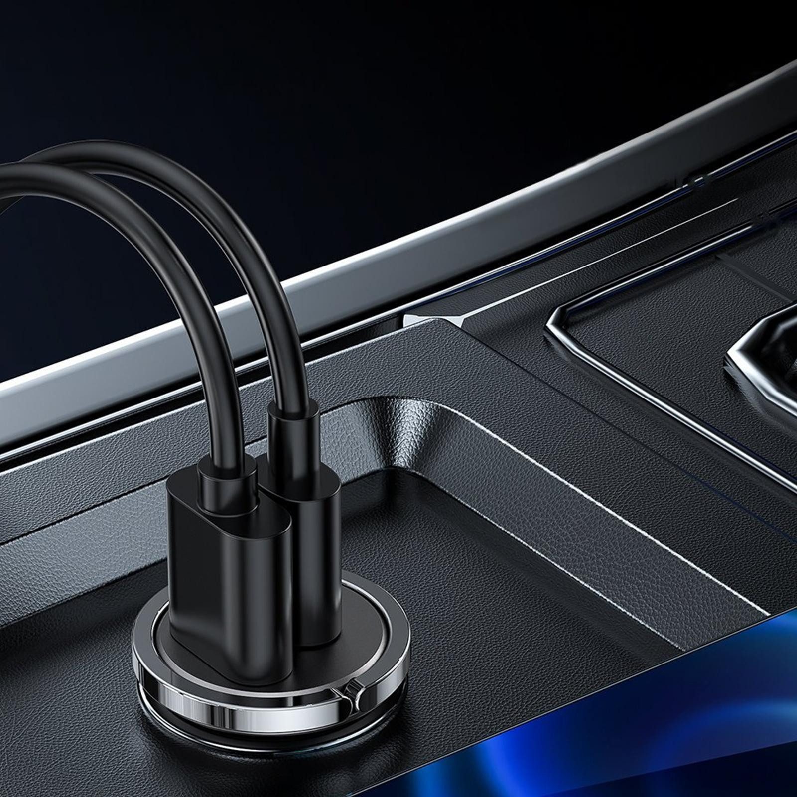 JOYROOM C-A35 KFZ Ladegerät 2 Port USB A USB C Auto Smartphone-Ladegerät (4800 mA, Handy KFZ Ladegerät 2 Port USB A USB C Auto Schnell Ladeadapter)