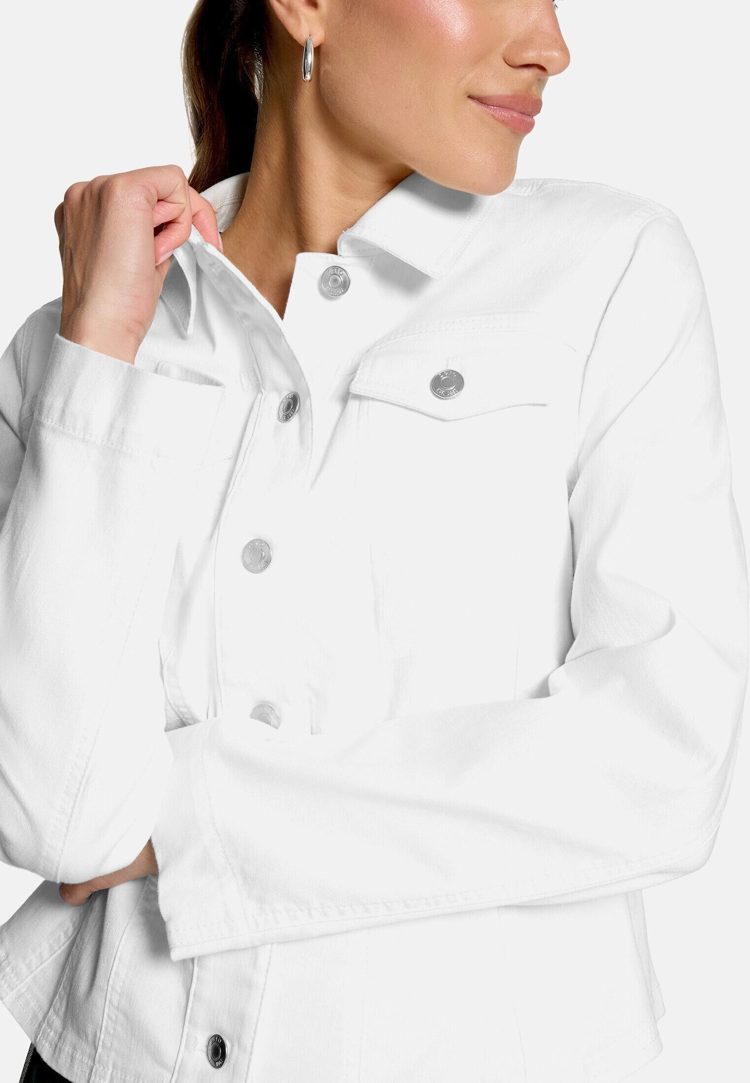 Zero Jackenblazer Damen im Jeans-Look Material.