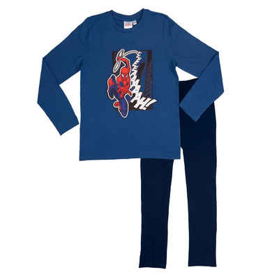 United Labels® Schlafanzug Marvel Spiderman Schlafanzug für Jungen Blau